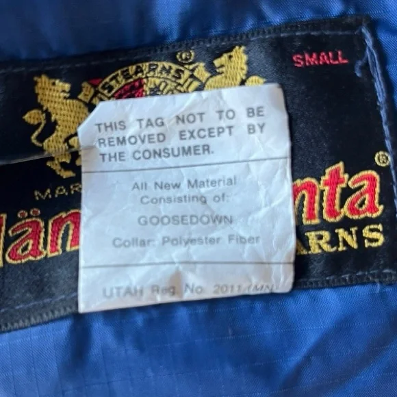 Vintage 80s Sterns Goose Down Puffer Vest, Small Retro - Picture 8 of 9